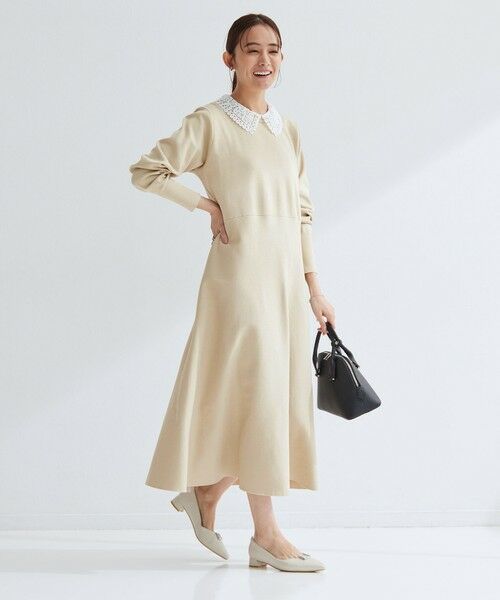 green label relaxing / グリーンレーベル リラクシング ロング・マキシ丈ワンピース | エリレース 2WAY ニット ワンピース ウォッシャブル | 詳細21