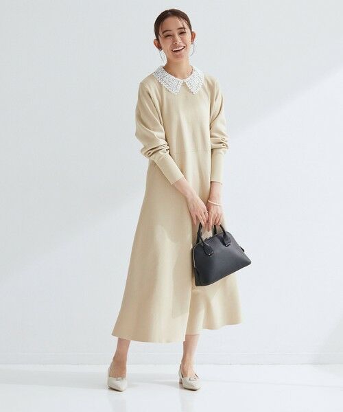 green label relaxing / グリーンレーベル リラクシング ロング・マキシ丈ワンピース | エリレース 2WAY ニット ワンピース ウォッシャブル | 詳細18