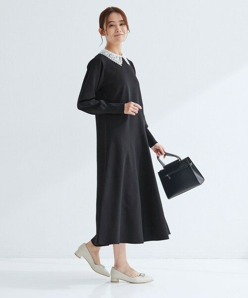 green label relaxing / グリーンレーベル リラクシング ロング・マキシ丈ワンピース | エリレース 2WAY ニット ワンピース ウォッシャブル | 詳細26