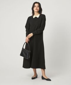 green label relaxing / グリーンレーベル リラクシング ロング・マキシ丈ワンピース | ハイショク エリツキ ニット ワンピース