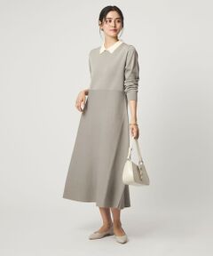 green label relaxing / グリーンレーベル リラクシング ロング・マキシ丈ワンピース | ハイショク エリツキ ニット ワンピース