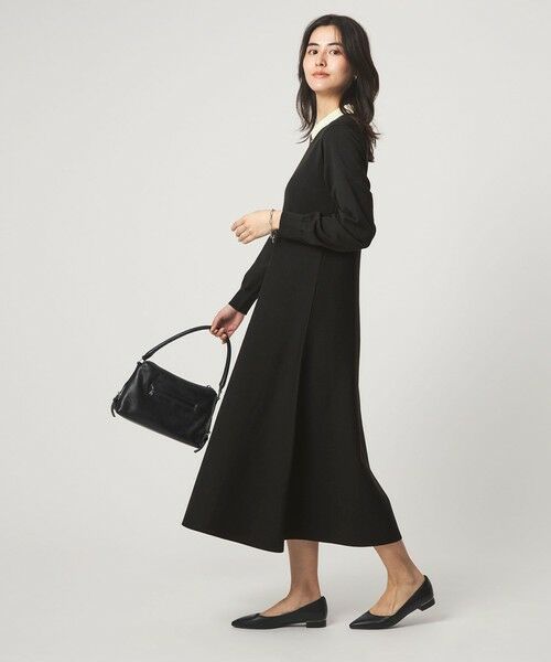 green label relaxing / グリーンレーベル リラクシング ロング・マキシ丈ワンピース | ハイショク エリツキ ニット ワンピース | 詳細2