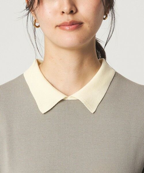 green label relaxing / グリーンレーベル リラクシング ロング・マキシ丈ワンピース | ハイショク エリツキ ニット ワンピース | 詳細11