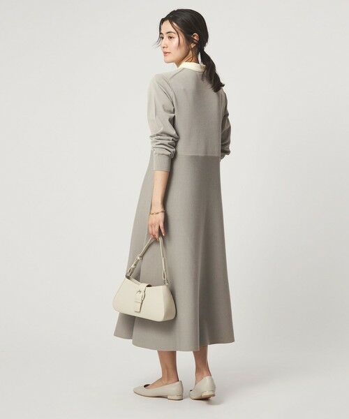 green label relaxing / グリーンレーベル リラクシング ロング・マキシ丈ワンピース | ハイショク エリツキ ニット ワンピース | 詳細7