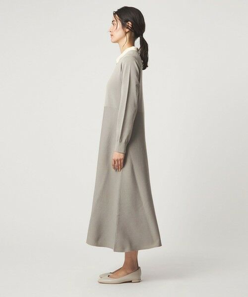 green label relaxing / グリーンレーベル リラクシング ロング・マキシ丈ワンピース | ハイショク エリツキ ニット ワンピース | 詳細9