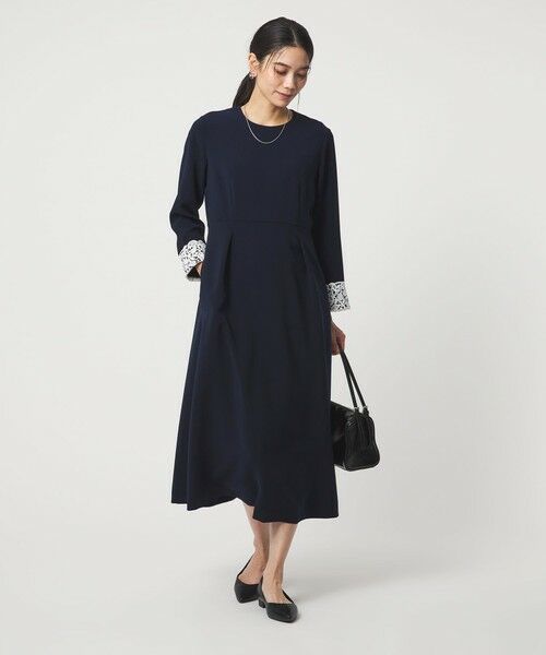 green label relaxing / グリーンレーベル リラクシング ミニ丈・ひざ丈ワンピース | ［size SHORTあり］ソデレース 2WAY ワンピース | 詳細11