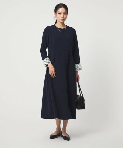 green label relaxing / グリーンレーベル リラクシング ミニ丈・ひざ丈ワンピース | ［size SHORTあり］ソデレース 2WAY ワンピース | 詳細12