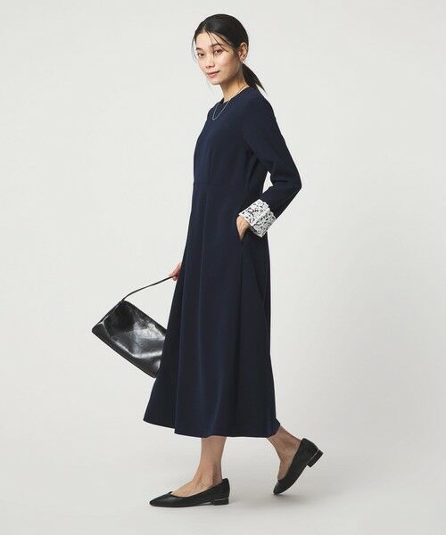 green label relaxing / グリーンレーベル リラクシング ミニ丈・ひざ丈ワンピース | ［size SHORTあり］ソデレース 2WAY ワンピース | 詳細13