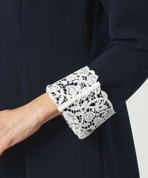 green label relaxing / グリーンレーベル リラクシング ミニ丈・ひざ丈ワンピース | ［size SHORTあり］ソデレース 2WAY ワンピース | 詳細15