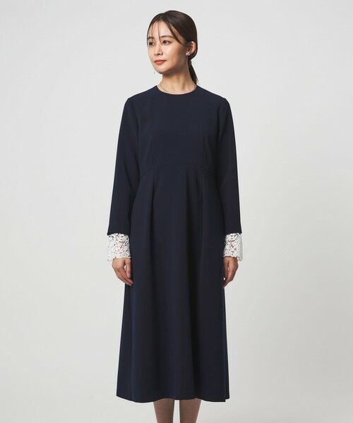 green label relaxing / グリーンレーベル リラクシング ミニ丈・ひざ丈ワンピース | ［size SHORTあり］ソデレース 2WAY ワンピース | 詳細16