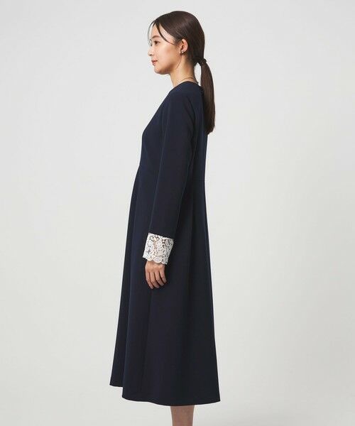 green label relaxing / グリーンレーベル リラクシング ミニ丈・ひざ丈ワンピース | ［size SHORTあり］ソデレース 2WAY ワンピース | 詳細17