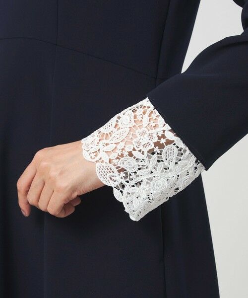 green label relaxing / グリーンレーベル リラクシング ミニ丈・ひざ丈ワンピース | ［size SHORTあり］ソデレース 2WAY ワンピース | 詳細21