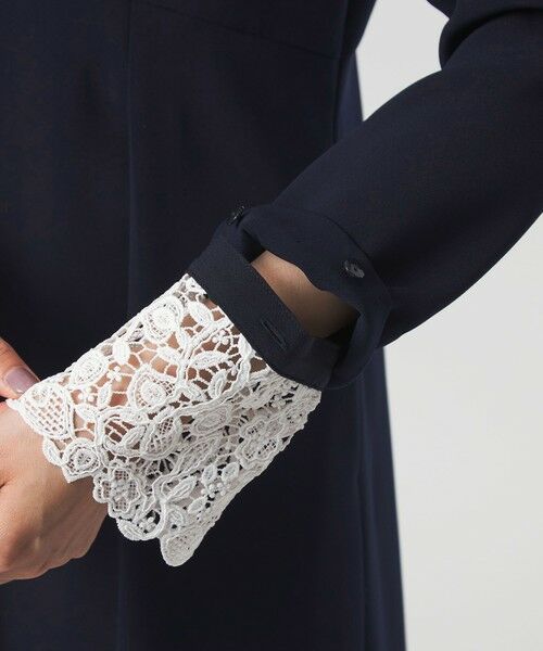 green label relaxing / グリーンレーベル リラクシング ミニ丈・ひざ丈ワンピース | ［size SHORTあり］ソデレース 2WAY ワンピース | 詳細22