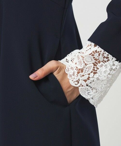 green label relaxing / グリーンレーベル リラクシング ミニ丈・ひざ丈ワンピース | ［size SHORTあり］ソデレース 2WAY ワンピース | 詳細24