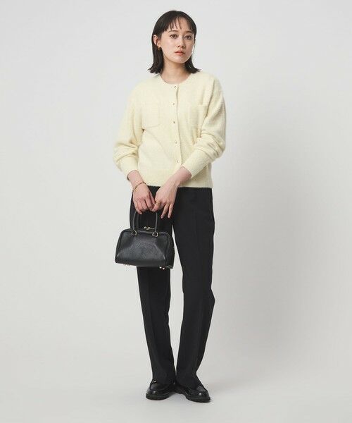 green label relaxing / グリーンレーベル リラクシング カーディガン・ボレロ | フラッフ フェザーヤーン ゴールドカラーボタン ニット カーディガン | 詳細6