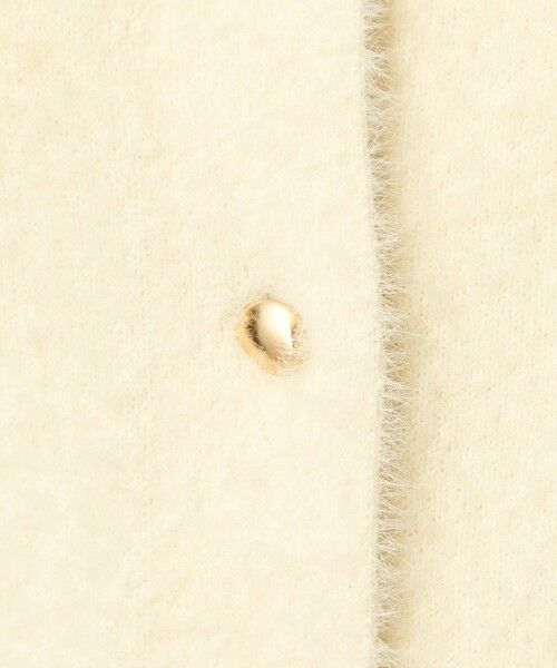 green label relaxing / グリーンレーベル リラクシング カーディガン・ボレロ | フラッフ フェザーヤーン ゴールドカラーボタン ニット カーディガン | 詳細7