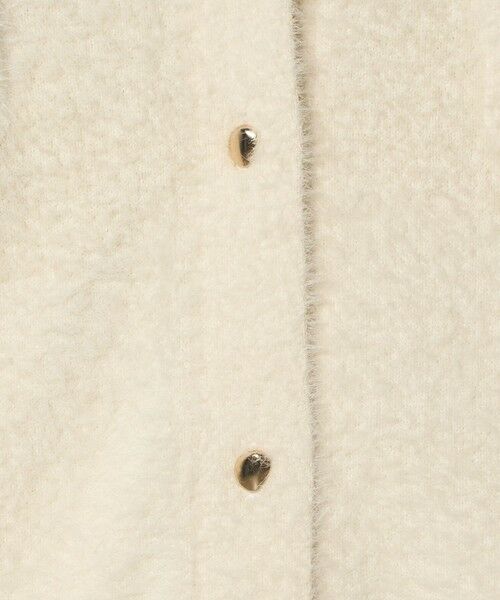 green label relaxing / グリーンレーベル リラクシング カーディガン・ボレロ | フラッフ フェザーヤーン ゴールドカラーボタン ニット カーディガン | 詳細11