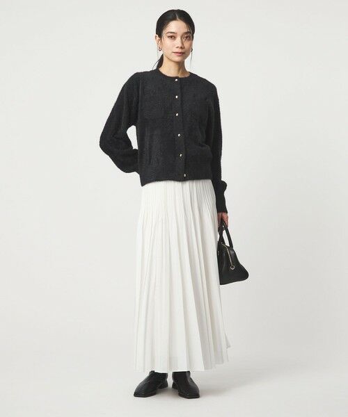 green label relaxing / グリーンレーベル リラクシング カーディガン・ボレロ | フラッフ フェザーヤーン ゴールドカラーボタン ニット カーディガン | 詳細12