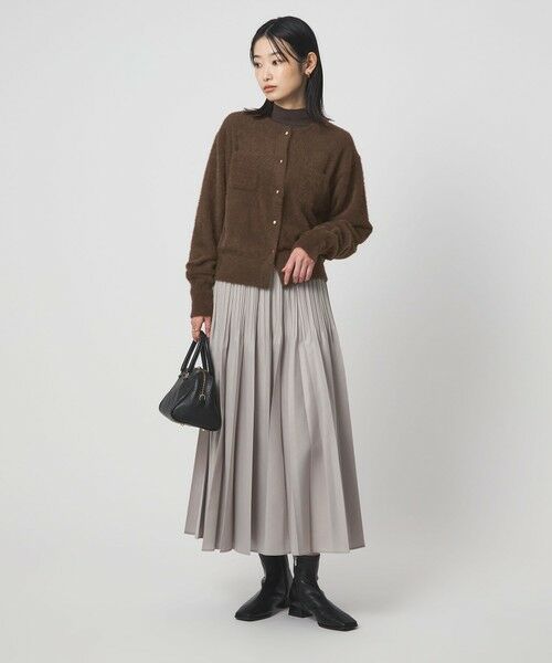 green label relaxing / グリーンレーベル リラクシング カーディガン・ボレロ | フラッフ フェザーヤーン ゴールドカラーボタン ニット カーディガン | 詳細22