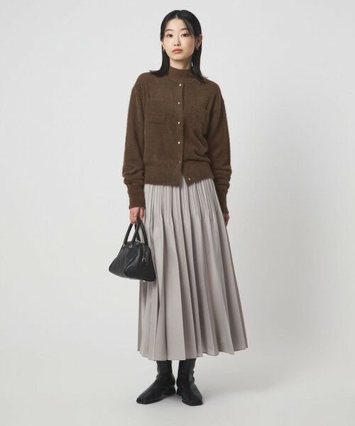green label relaxing / グリーンレーベル リラクシング カーディガン・ボレロ | フラッフ フェザーヤーン ゴールドカラーボタン ニット カーディガン | 詳細23