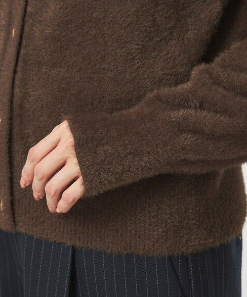 green label relaxing / グリーンレーベル リラクシング カーディガン・ボレロ | フラッフ フェザーヤーン ゴールドカラーボタン ニット カーディガン | 詳細28