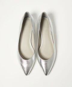 green label relaxing / グリーンレーベル リラクシング パンプス | ポインテッド メタルライン フラットパンプス 撥水