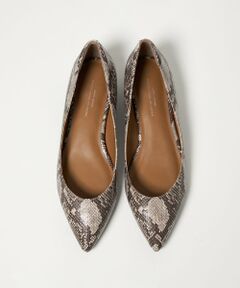 green label relaxing / グリーンレーベル リラクシング パンプス | ポインテッド メタルライン フラットパンプス 撥水