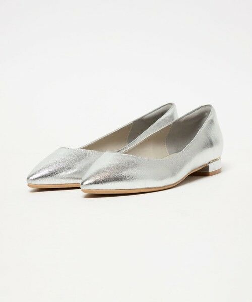 green label relaxing / グリーンレーベル リラクシング パンプス | ポインテッド メタルライン フラットパンプス 撥水 | 詳細5