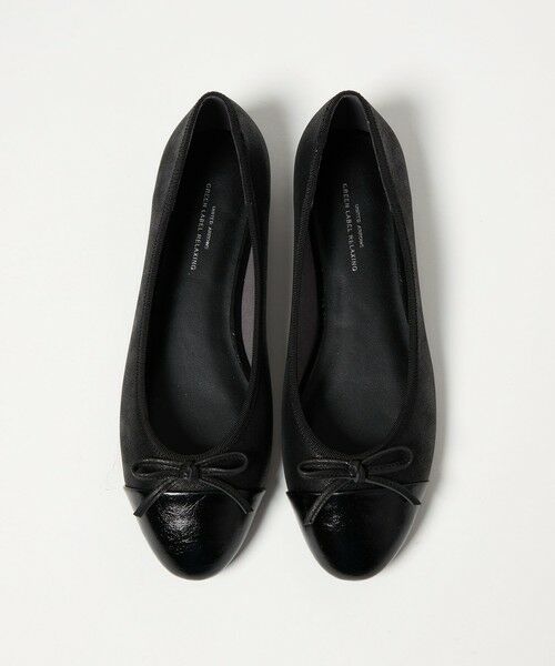 green label relaxing / グリーンレーベル リラクシング フラットシューズ | ラウンド バレエシューズ / フラットシューズ（BLACK）