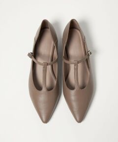 green label relaxing / グリーンレーベル リラクシング パンプス | ポインテッド Tストラップ フラットシューズ 撥水