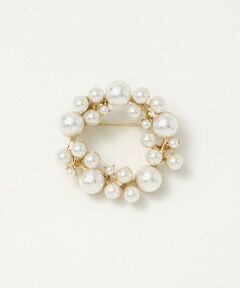 green label relaxing / グリーンレーベル リラクシング ブローチ・コサージュ | サークル フェイクパール パヴェブ ローチ
