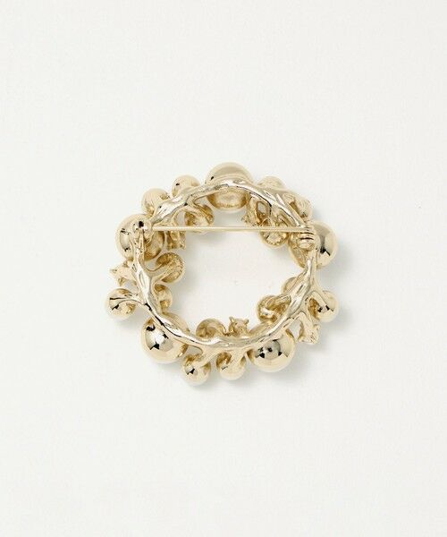 green label relaxing / グリーンレーベル リラクシング ブローチ・コサージュ | サークル フェイクパール パヴェブ ローチ | 詳細1