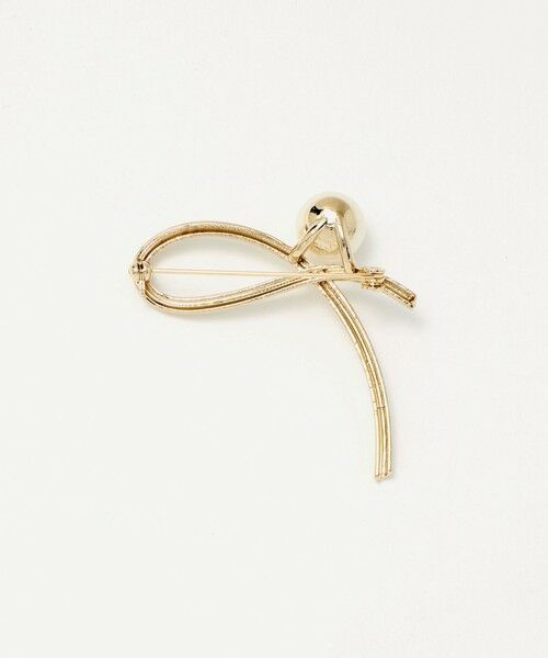 green label relaxing / グリーンレーベル リラクシング ブローチ・コサージュ | メタルライン＆フェイクパール ブローチ | 詳細1