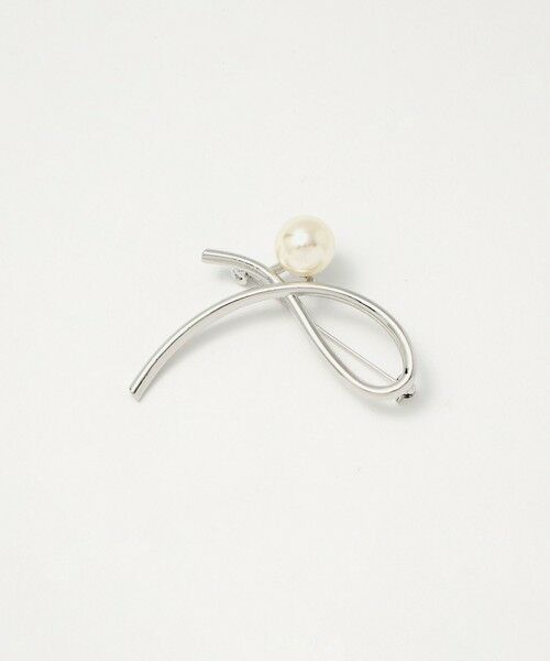 green label relaxing / グリーンレーベル リラクシング ブローチ・コサージュ | メタルライン＆フェイクパール ブローチ | 詳細5