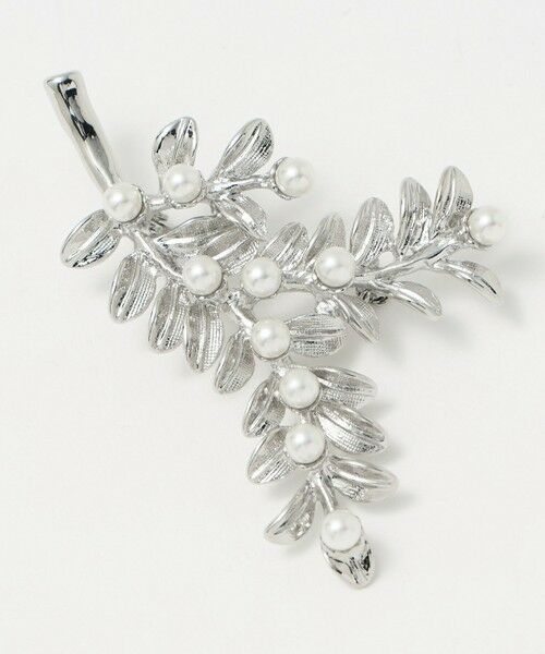 green label relaxing / グリーンレーベル リラクシング ブローチ・コサージュ | リーフ＆フェイクパール ブローチ | 詳細9