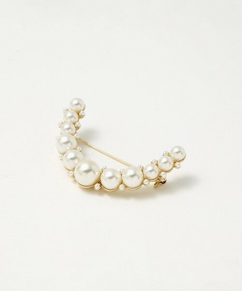 green label relaxing / グリーンレーベル リラクシング ブローチ・コサージュ | フェイクパール ラインパヴェ ブローチ | 詳細4