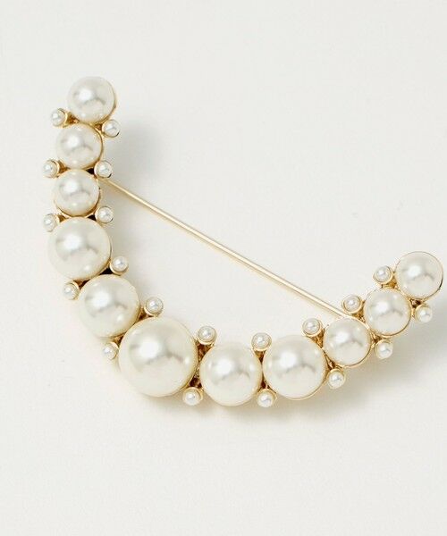 green label relaxing / グリーンレーベル リラクシング ブローチ・コサージュ | フェイクパール ラインパヴェ ブローチ | 詳細7