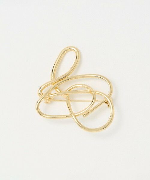 green label relaxing / グリーンレーベル リラクシング ブローチ・コサージュ | ニュアンスライン ブローチ（GOLD）
