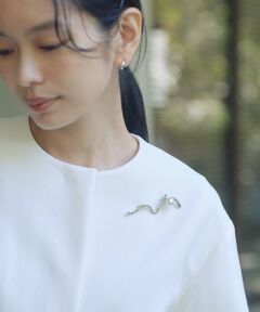 green label relaxing / グリーンレーベル リラクシング ブローチ・コサージュ | ウェーブ&フェイクパール ブローチ