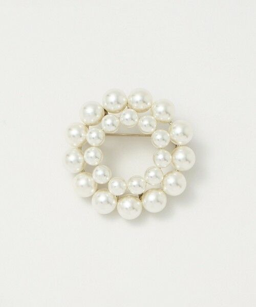 green label relaxing / グリーンレーベル リラクシング ブローチ・コサージュ | 【WEB限定】サークル ブローチ（OFF WHITE）