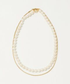 green label relaxing / グリーンレーベル リラクシング ネックレス・ペンダント・チョーカー | バロック フェイクパール＆チェーン 3WAY ネックレス