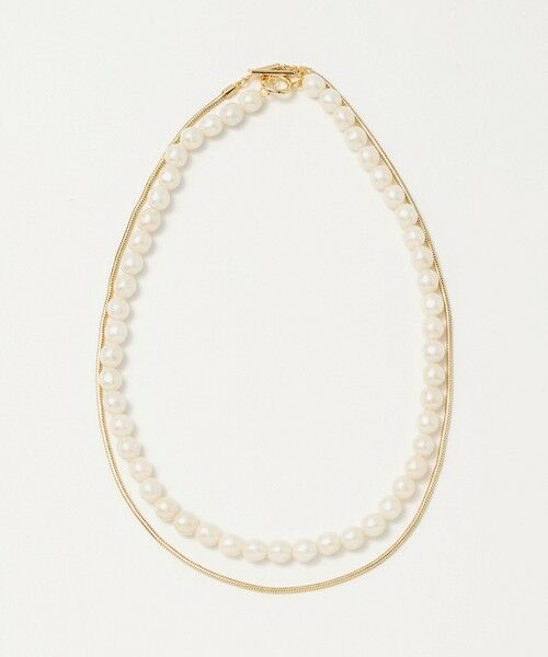 green label relaxing / グリーンレーベル リラクシング ネックレス・ペンダント・チョーカー | バロック フェイクパール＆チェーン 3WAY ネックレス（GOLD）