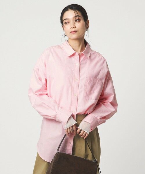 green label relaxing / グリーンレーベル リラクシング シャツ・ブラウス | ［size SHORTあり］オックス オーバー シャツ（LT.PINK）