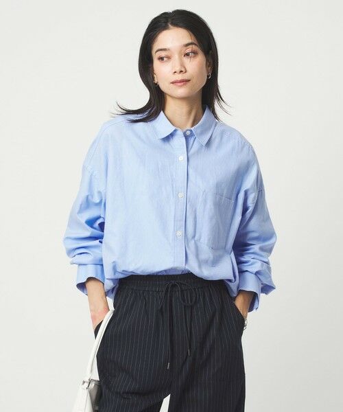 green label relaxing / グリーンレーベル リラクシング シャツ・ブラウス | ［size SHORTあり］オックス オーバー シャツ（LT.BLUE）