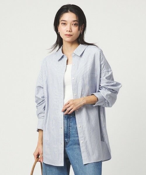 green label relaxing / グリーンレーベル リラクシング シャツ・ブラウス | ［size SHORTあり］オックス オーバー シャツ（NAVY）