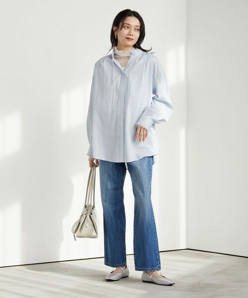 green label relaxing / グリーンレーベル リラクシング カットソー | シアー ドット タートルネック カットソー | 詳細9