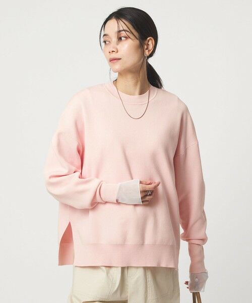 green label relaxing / グリーンレーベル リラクシング ニット・セーター | パフニット プルオーバー ウォッシャブル（LT.PINK）