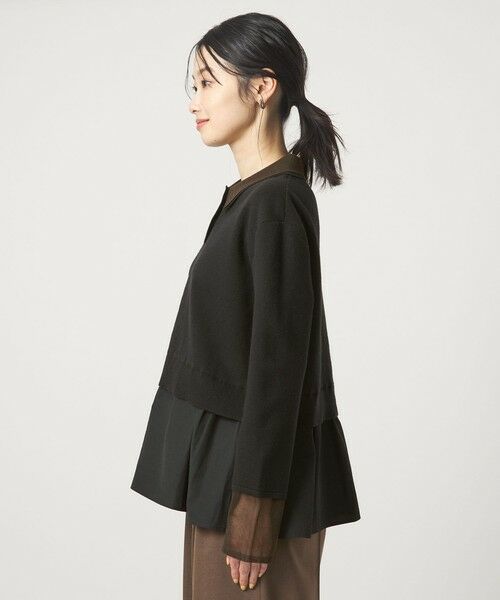 green label relaxing / グリーンレーベル リラクシング ニット・セーター | ポロニット ドッキング プルオーバー | 詳細8