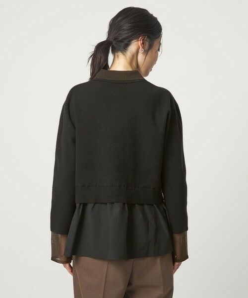 green label relaxing / グリーンレーベル リラクシング ニット・セーター | ポロニット ドッキング プルオーバー | 詳細9