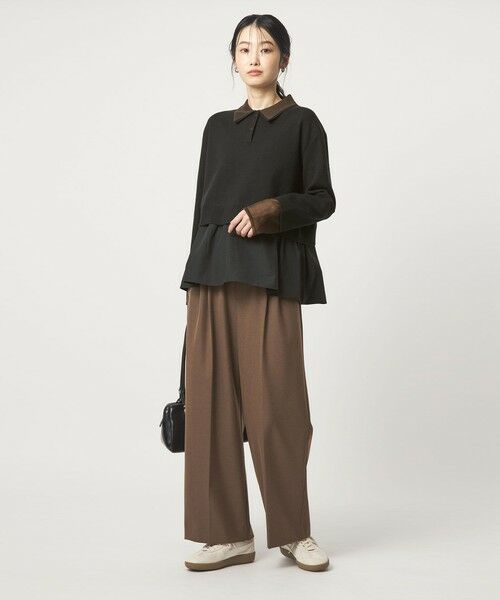 green label relaxing / グリーンレーベル リラクシング ニット・セーター | ポロニット ドッキング プルオーバー | 詳細4